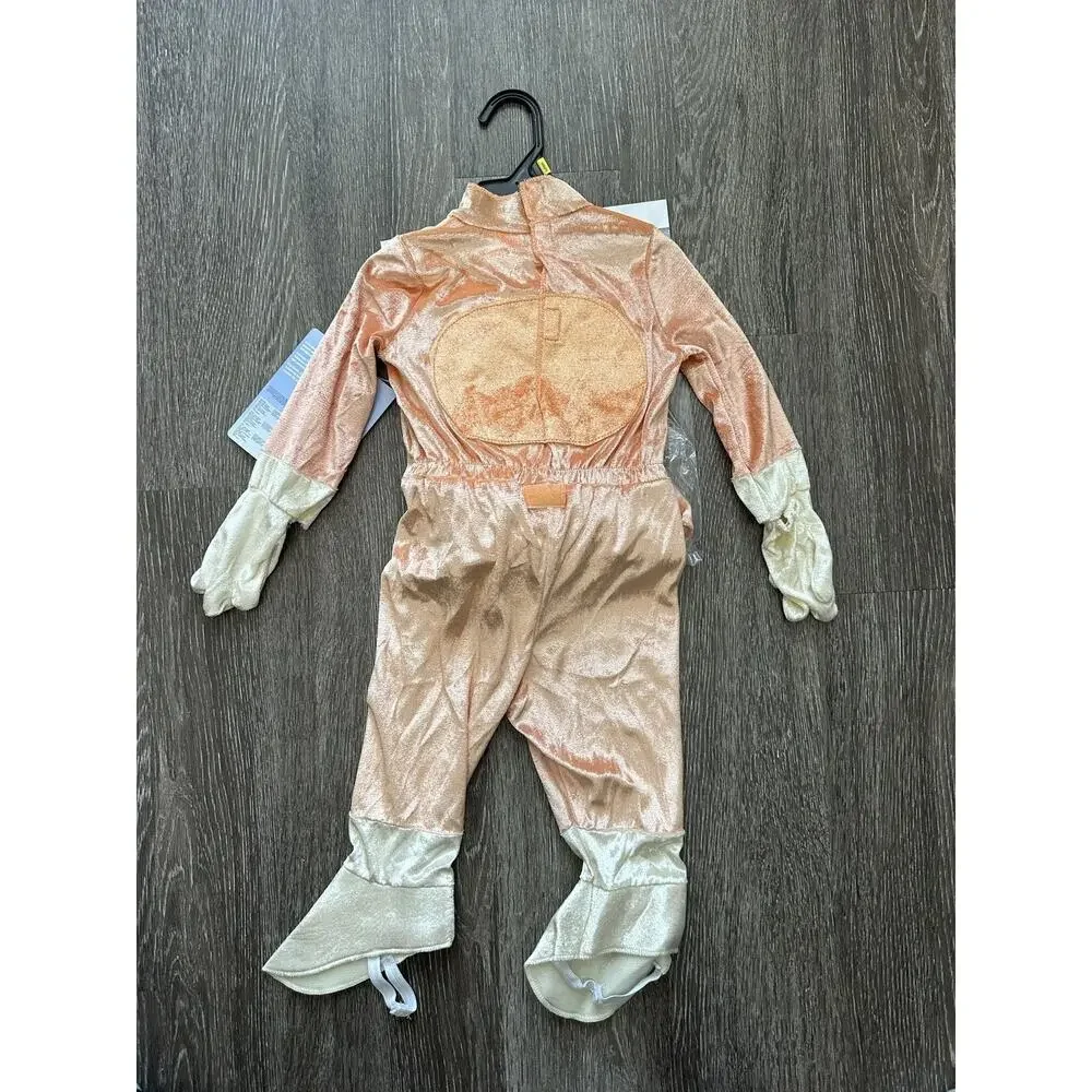 Disguise Bluey Bingo Costume Girls 2T Orange Hooded Jumpsuit Toddler Coverall